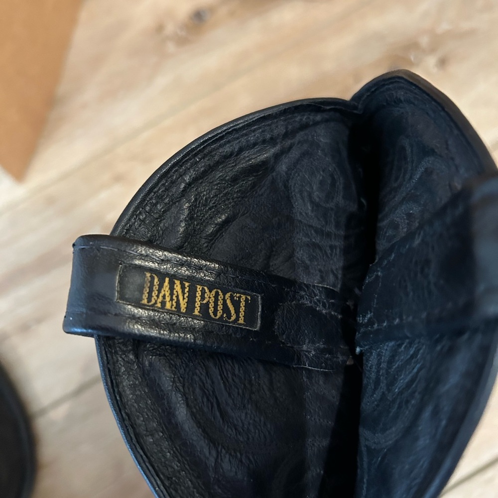 Black Western Cowboy Boots fits ladies size 6.5. - Picture 6 of 9